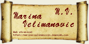 Marina Velimanović vizit kartica
